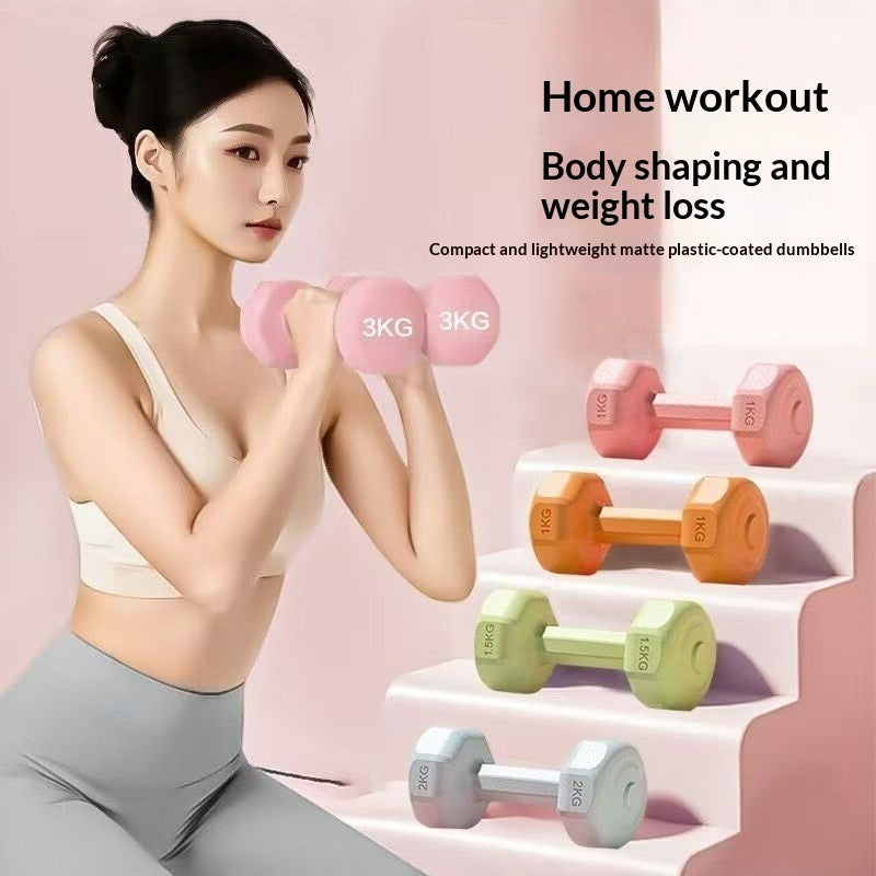 Rubber-coated Dumbbells For Arm Training